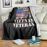 Proud Daughter Of A Vietnam Veteran Throw Blanket American Flag Army Boots