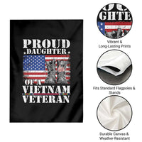 Proud Daughter Of A Vietnam Veteran Garden Flag American Flag Army Boots