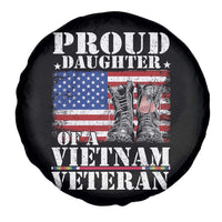 Proud Daughter Of A Vietnam Veteran Spare Tire Cover American Flag Army Boots
