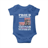 Proud Daughter Of A Vietnam Veteran Baby Onesie American Flag Army Boots