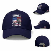 Proud Daughter Of A Vietnam Veteran Baseball Cap American Flag Army Boots