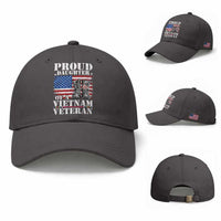 Proud Daughter Of A Vietnam Veteran Baseball Cap American Flag Army Boots