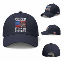 Proud Daughter Of A Vietnam Veteran Baseball Cap American Flag Army Boots
