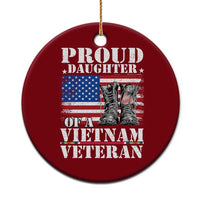 Proud Daughter Of A Vietnam Veteran Ceramic Ornament American Flag Army Boots