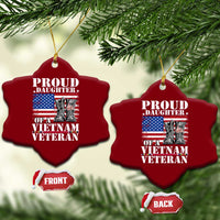 Proud Daughter Of A Vietnam Veteran Ceramic Ornament American Flag Army Boots