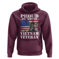 Proud Daughter Of A Vietnam Veteran Hoodie American Flag Army Boots