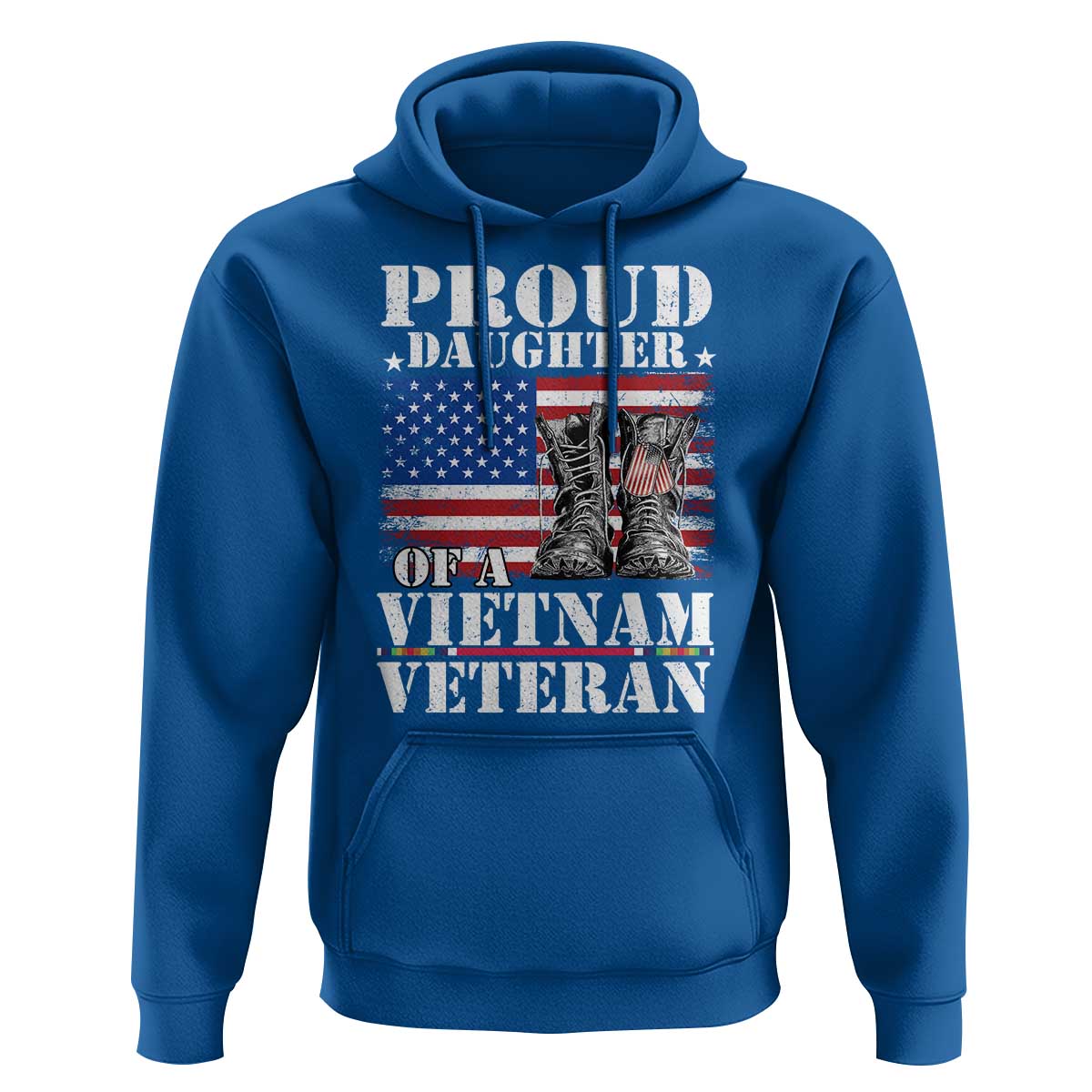 Proud Daughter Of A Vietnam Veteran Hoodie American Flag Army Boots