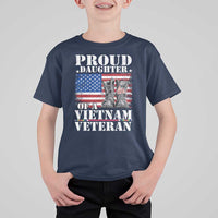 Proud Daughter Of A Vietnam Veteran T Shirt For Kid American Flag Army Boots
