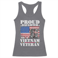 Proud Daughter Of A Vietnam Veteran Racerback Tank Top American Flag Army Boots