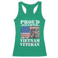 Proud Daughter Of A Vietnam Veteran Racerback Tank Top American Flag Army Boots