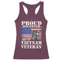 Proud Daughter Of A Vietnam Veteran Racerback Tank Top American Flag Army Boots