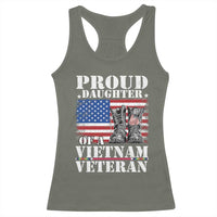 Proud Daughter Of A Vietnam Veteran Racerback Tank Top American Flag Army Boots