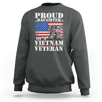 Proud Daughter Of A Vietnam Veteran Sweatshirt American Flag Army Boots