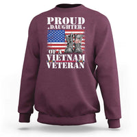 Proud Daughter Of A Vietnam Veteran Sweatshirt American Flag Army Boots