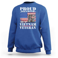 Proud Daughter Of A Vietnam Veteran Sweatshirt American Flag Army Boots