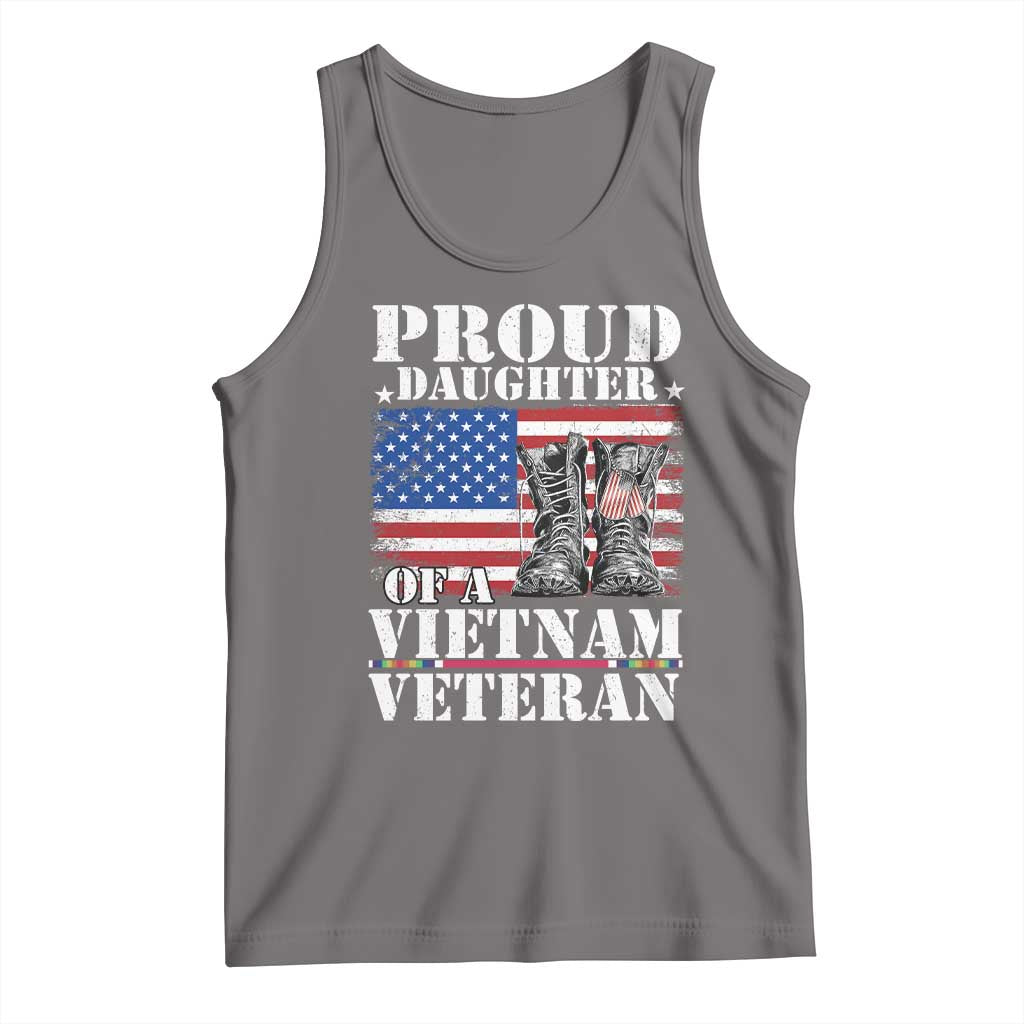 Proud Daughter Of A Vietnam Veteran Tank Top American Flag Army Boots