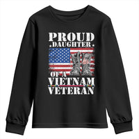 Proud Daughter Of A Vietnam Veteran Youth Sweatshirt American Flag Army Boots