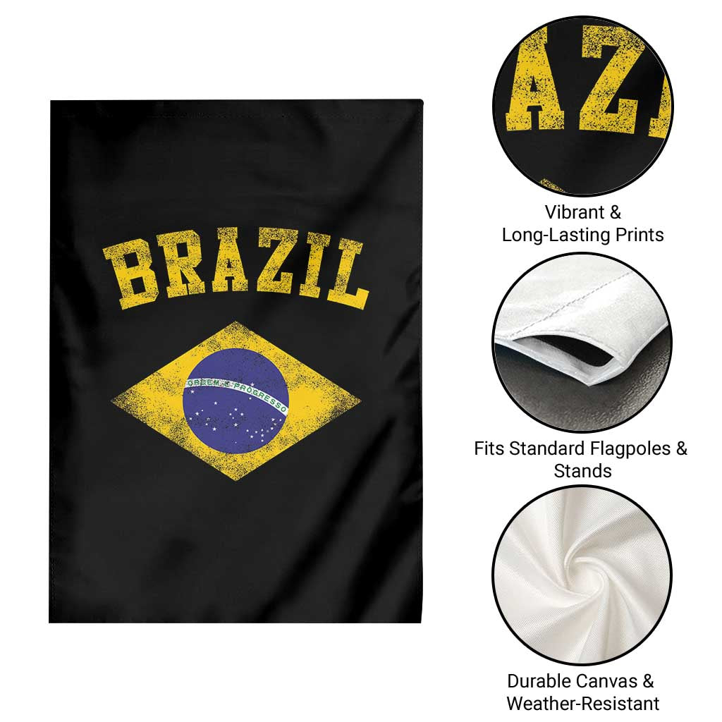 Vintage Brazil Flag Patriotic Brazilian Pride Garden Flag