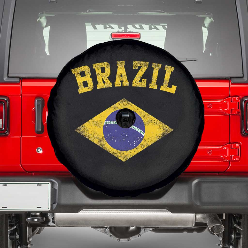 Vintage Brazil Flag Patriotic Brazilian Pride Spare Tire Cover
