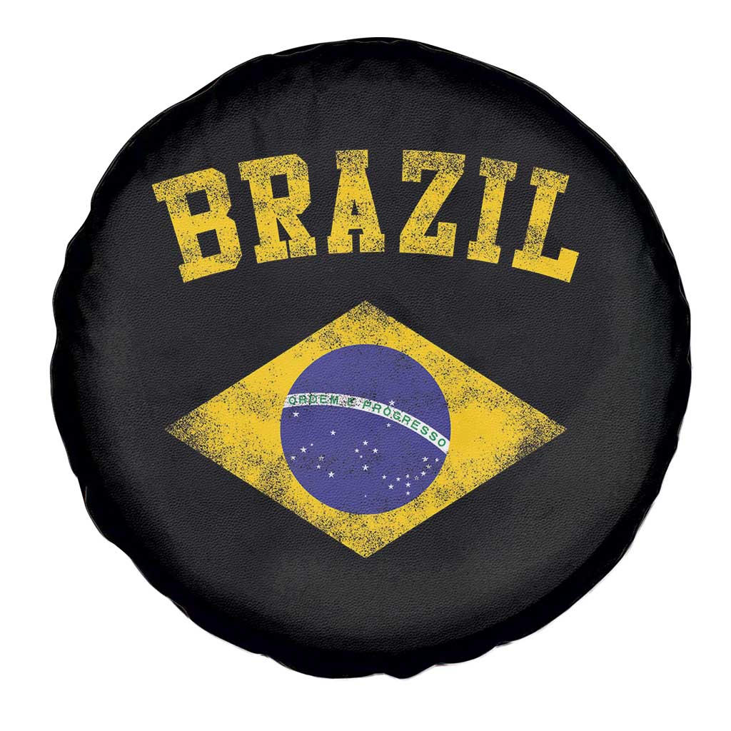 Vintage Brazil Flag Patriotic Brazilian Pride Spare Tire Cover