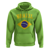 Vintage Brazil Flag Patriotic Brazilian Pride Hoodie