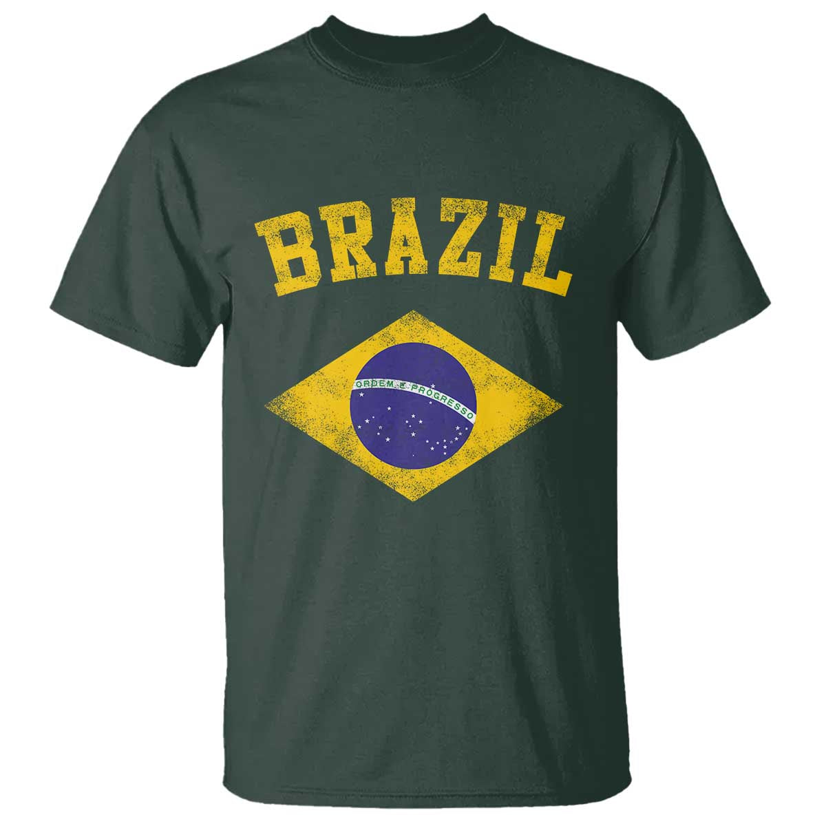 Vintage Brazil Flag Patriotic Brazilian Pride T Shirt