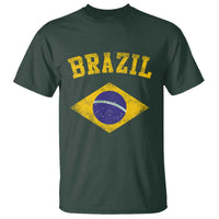 Vintage Brazil Flag Patriotic Brazilian Pride T Shirt