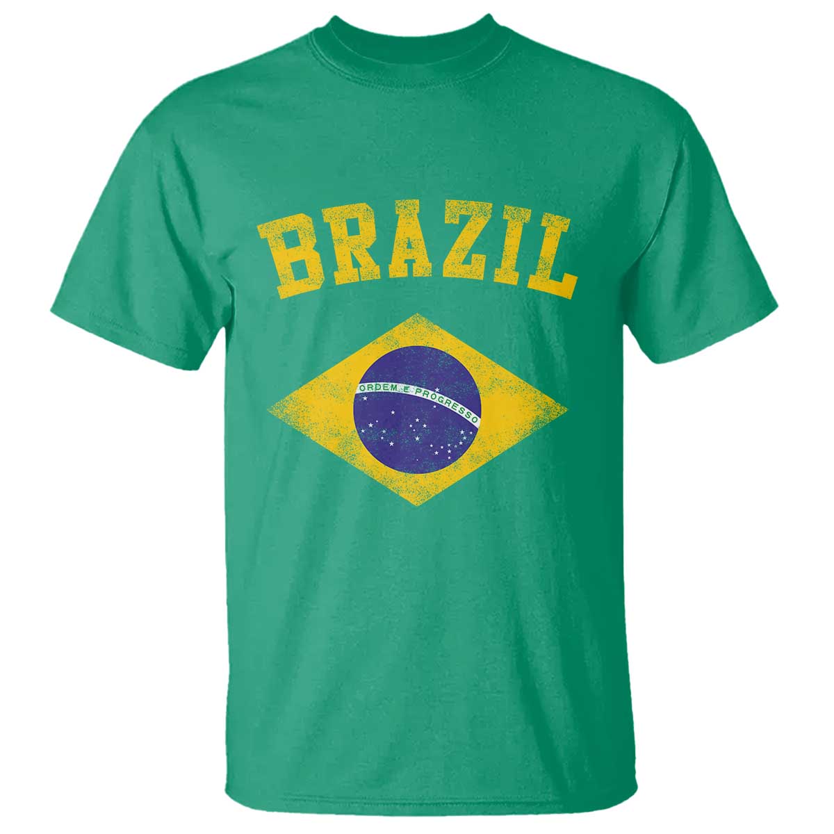 Vintage Brazil Flag Patriotic Brazilian Pride T Shirt
