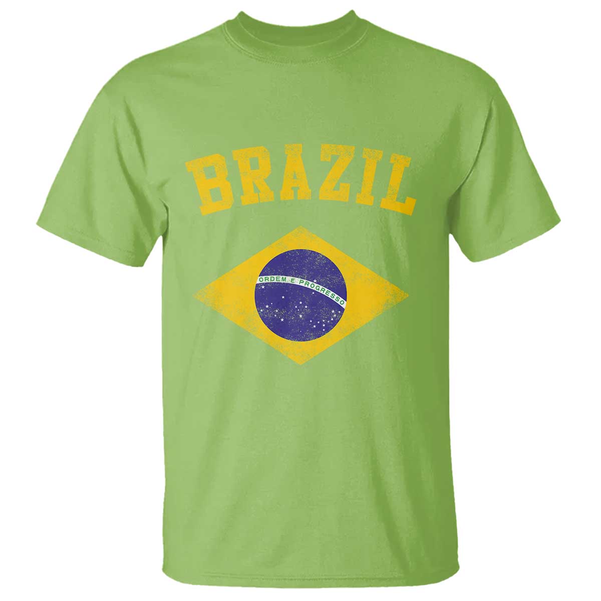 Vintage Brazil Flag Patriotic Brazilian Pride T Shirt