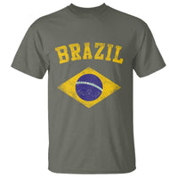 Vintage Brazil Flag Patriotic Brazilian Pride T Shirt