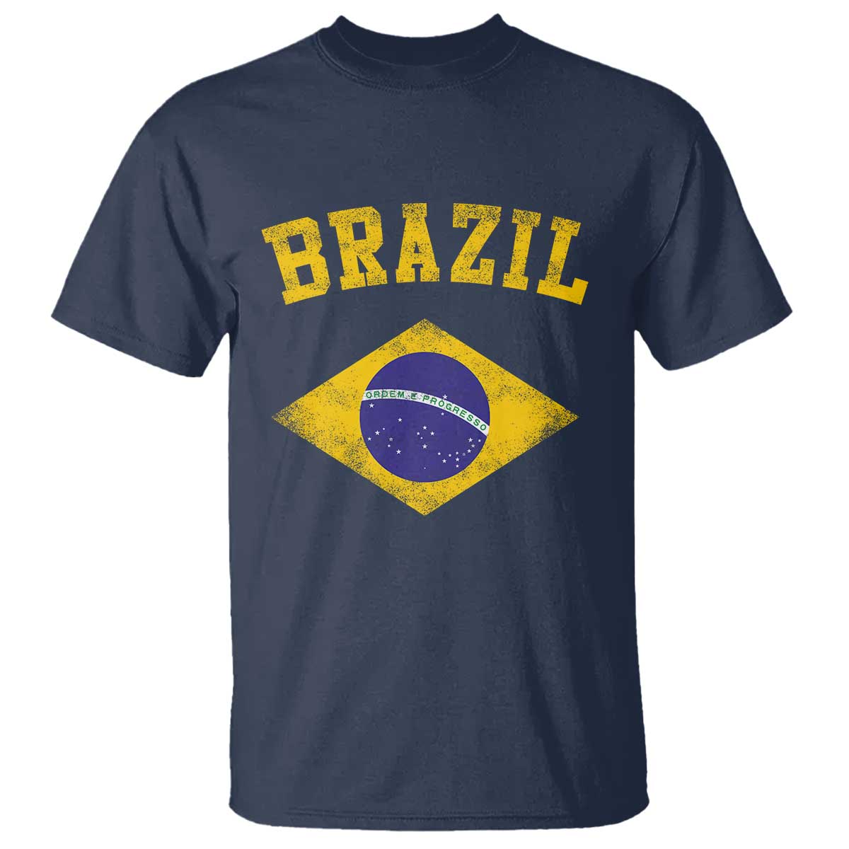 Vintage Brazil Flag Patriotic Brazilian Pride T Shirt