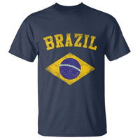 Vintage Brazil Flag Patriotic Brazilian Pride T Shirt