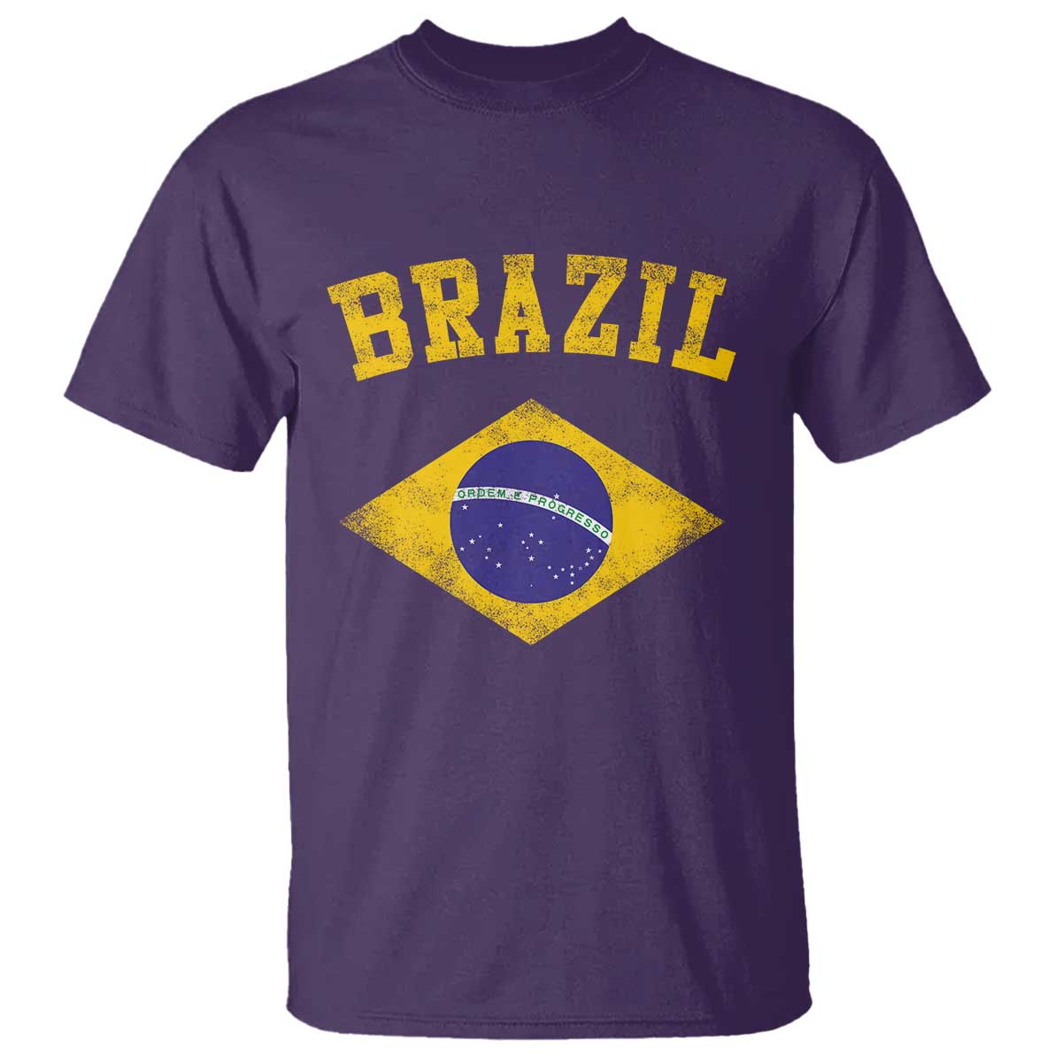 Vintage Brazil Flag Patriotic Brazilian Pride T Shirt