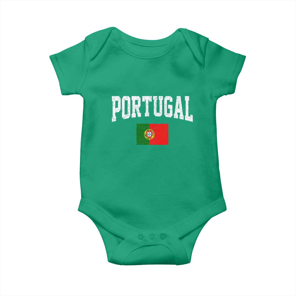 Vintage Portugal Flag Portuguese Pride Throwback Design Baby Onesie