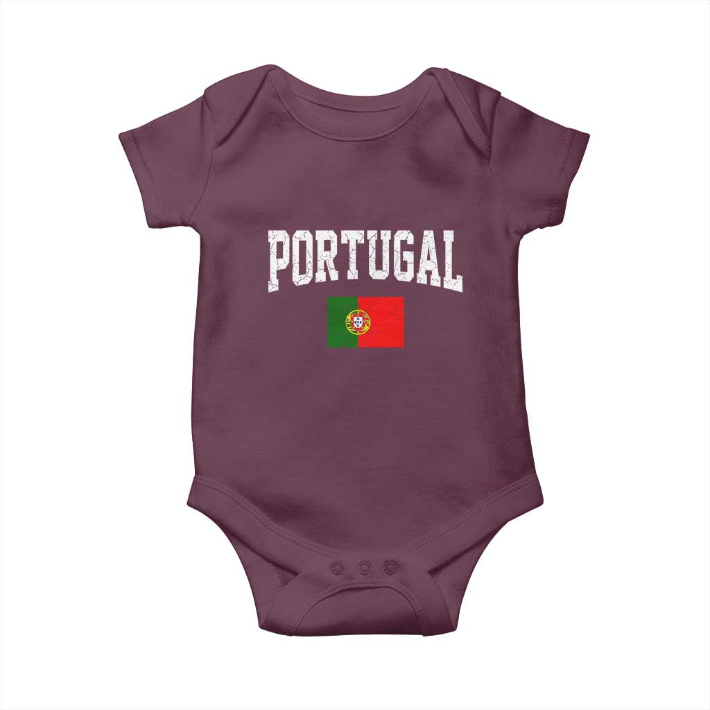 Vintage Portugal Flag Portuguese Pride Throwback Design Baby Onesie