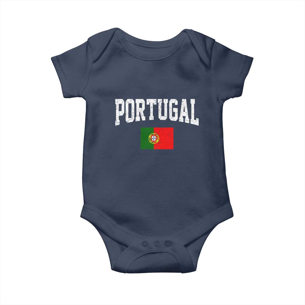 Vintage Portugal Flag Portuguese Pride Throwback Design Baby Onesie