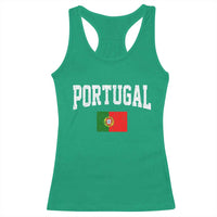 Vintage Portugal Flag Portuguese Pride Throwback Design Racerback Tank Top