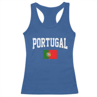 Vintage Portugal Flag Portuguese Pride Throwback Design Racerback Tank Top