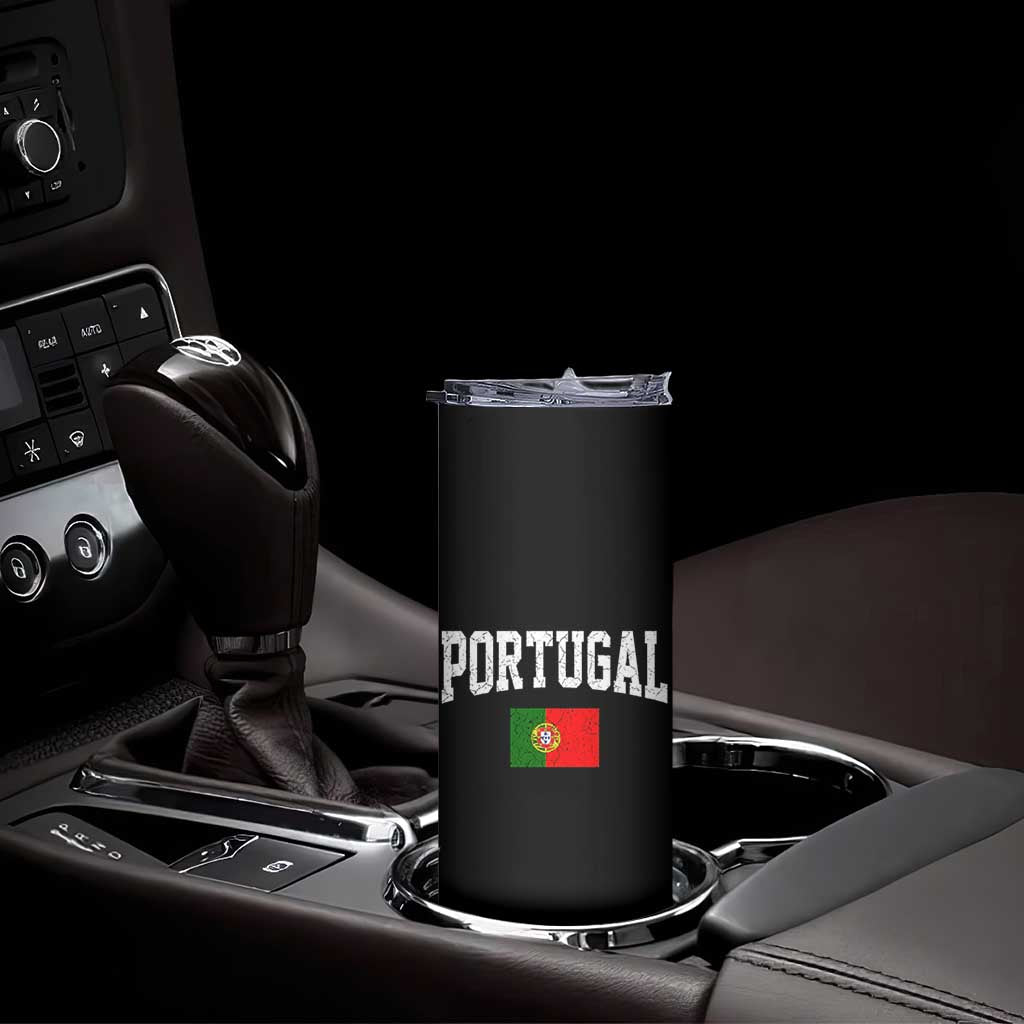 Vintage Portugal Flag Portuguese Pride Throwback Design Skinny Tumbler