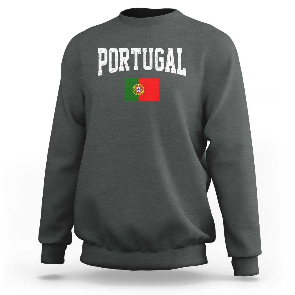 Vintage Portugal Flag Portuguese Pride Throwback Design Sweatshirt