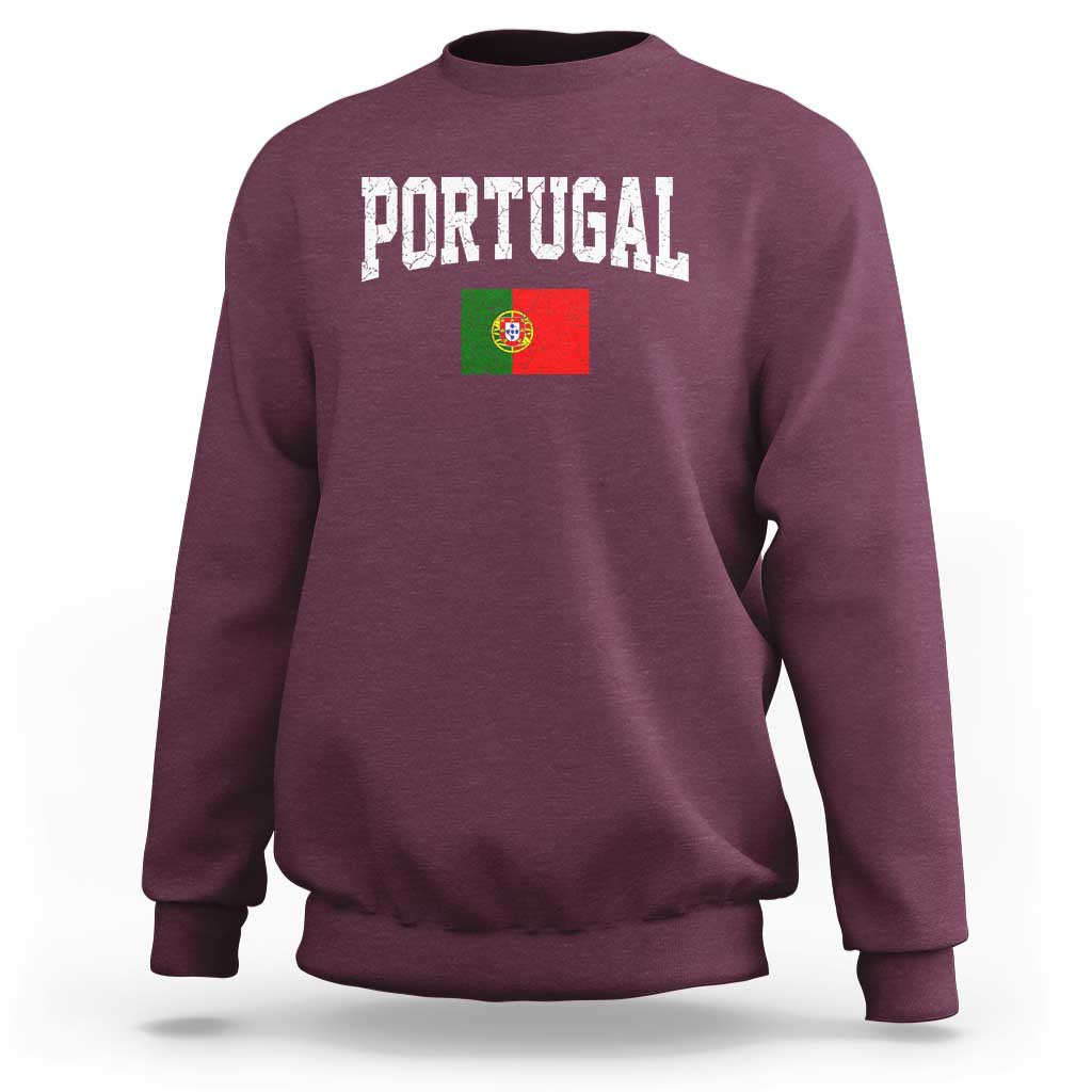 Vintage Portugal Flag Portuguese Pride Throwback Design Sweatshirt