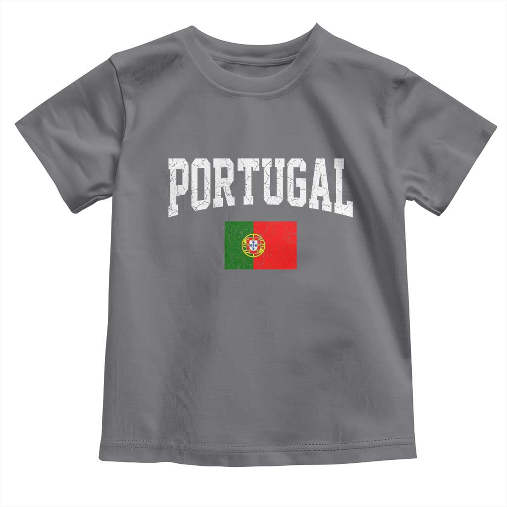 Vintage Portugal Flag Portuguese Pride Throwback Design Toddler T Shirt