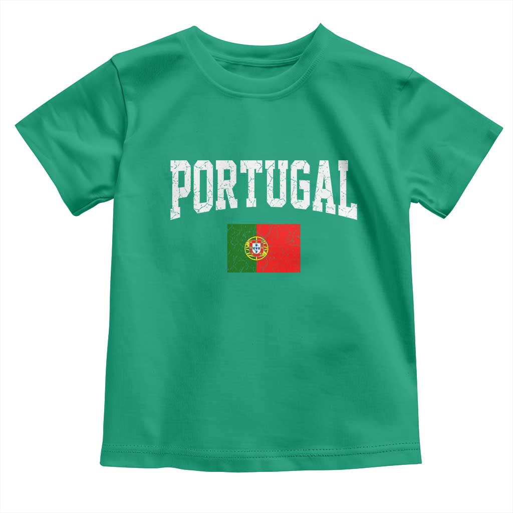 Vintage Portugal Flag Portuguese Pride Throwback Design Toddler T Shirt