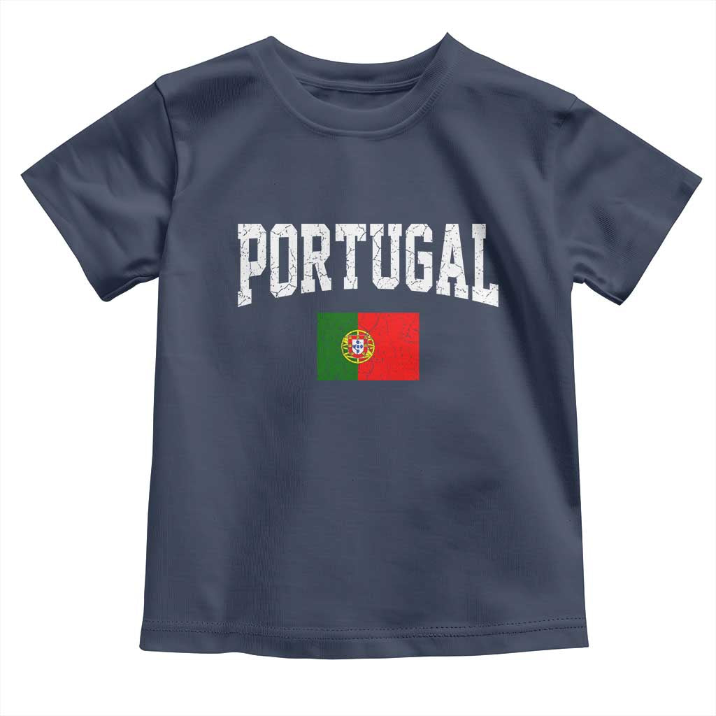 Vintage Portugal Flag Portuguese Pride Throwback Design Toddler T Shirt