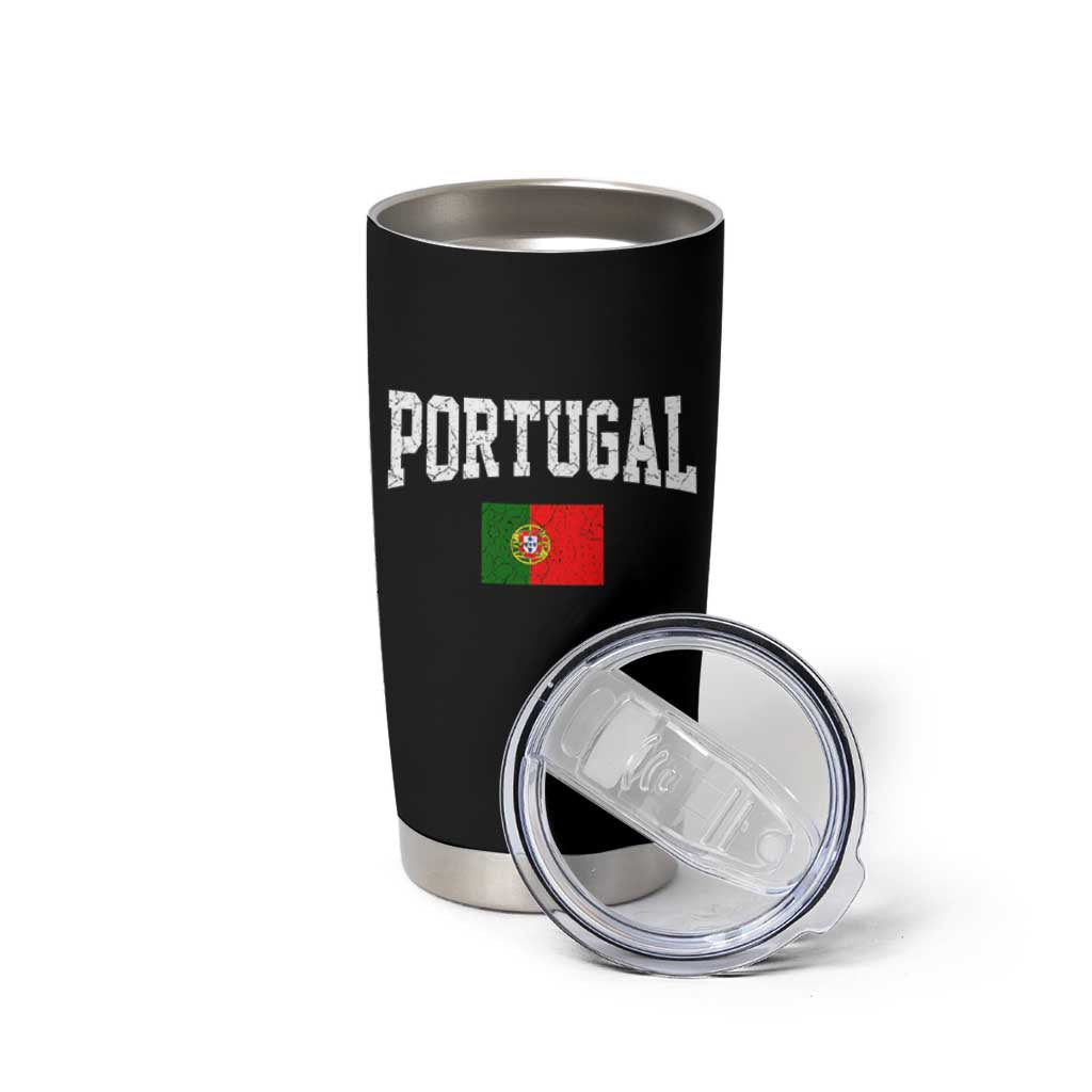 Vintage Portugal Flag Portuguese Pride Throwback Design Tumbler Cup