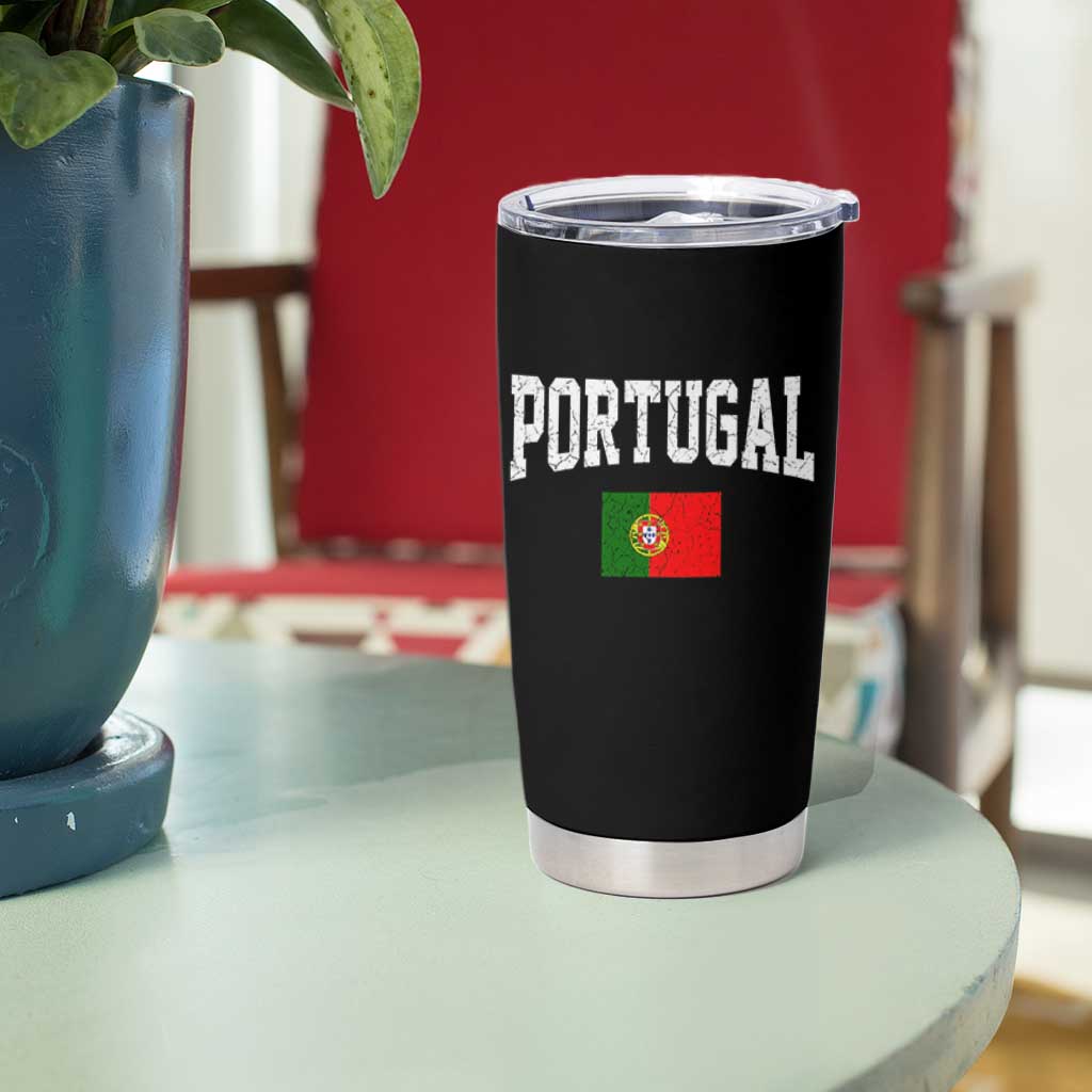 Vintage Portugal Flag Portuguese Pride Throwback Design Tumbler Cup