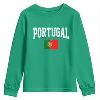 Vintage Portugal Flag Portuguese Pride Throwback Design Youth Sweatshirt