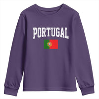 Vintage Portugal Flag Portuguese Pride Throwback Design Youth Sweatshirt