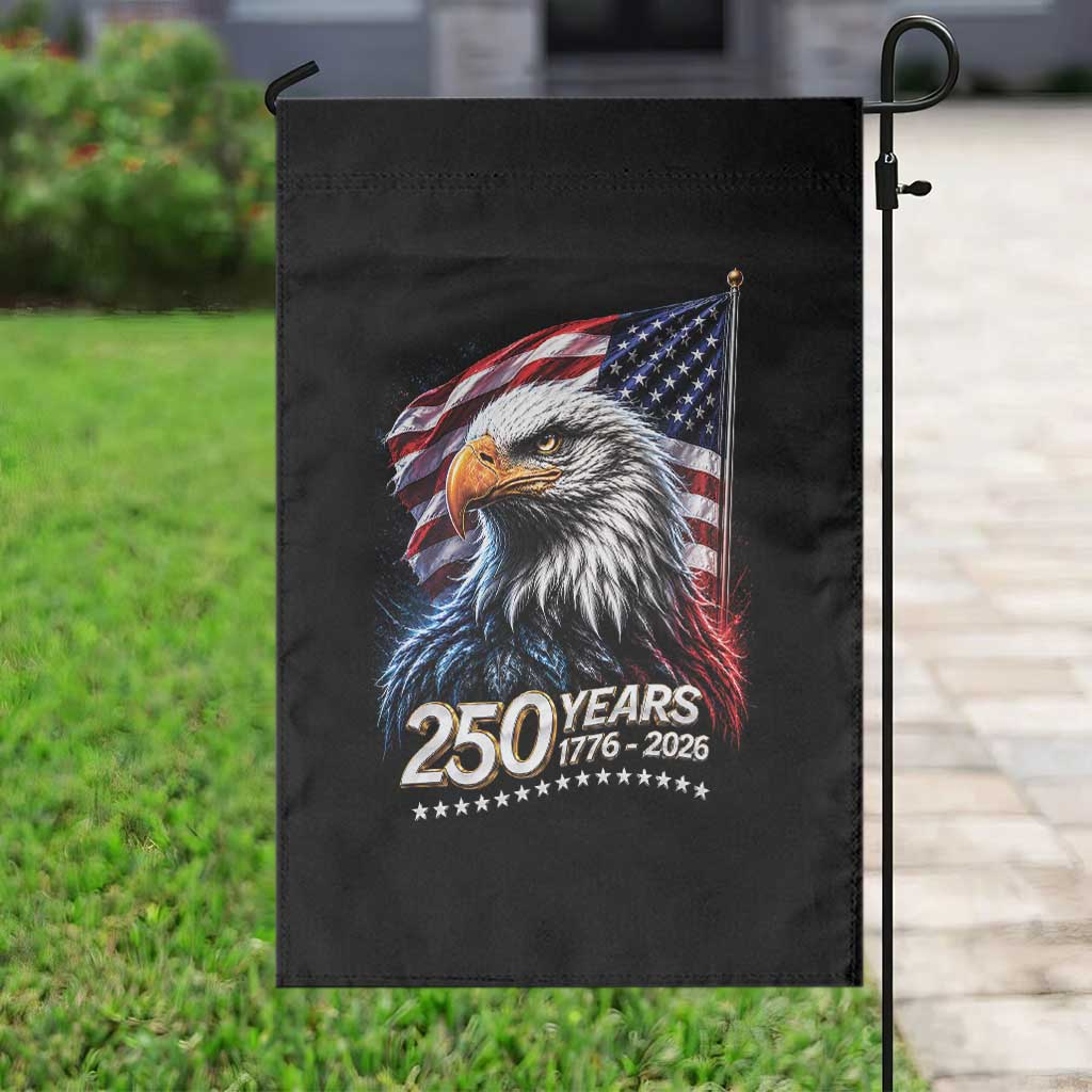 250 Years USA 250th Anniversary Garden Flag Patriotic Eagle 4th of July