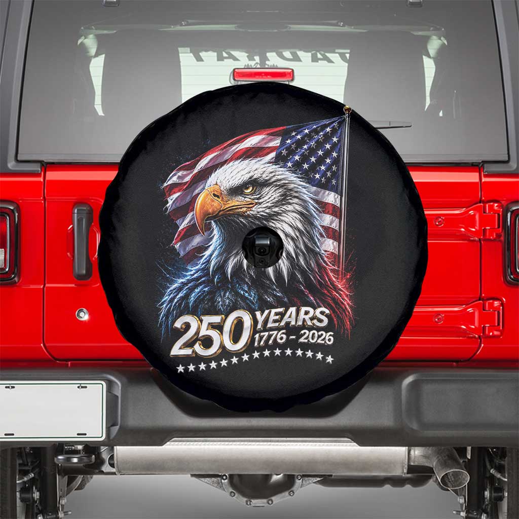 250 Years USA 250th Anniversary Spare Tire Cover Patriotic Eagle 4th of July